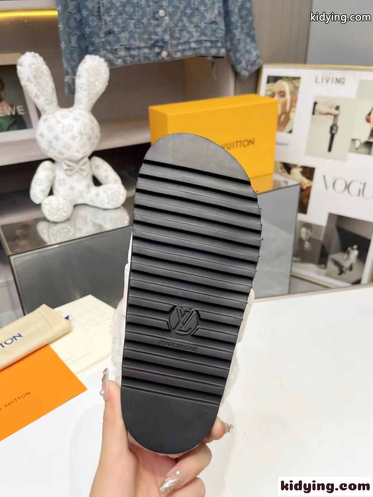 秋冬 ふわふわ LV コージー ミュール サンダル ルイヴィトン サンダル コピー-1