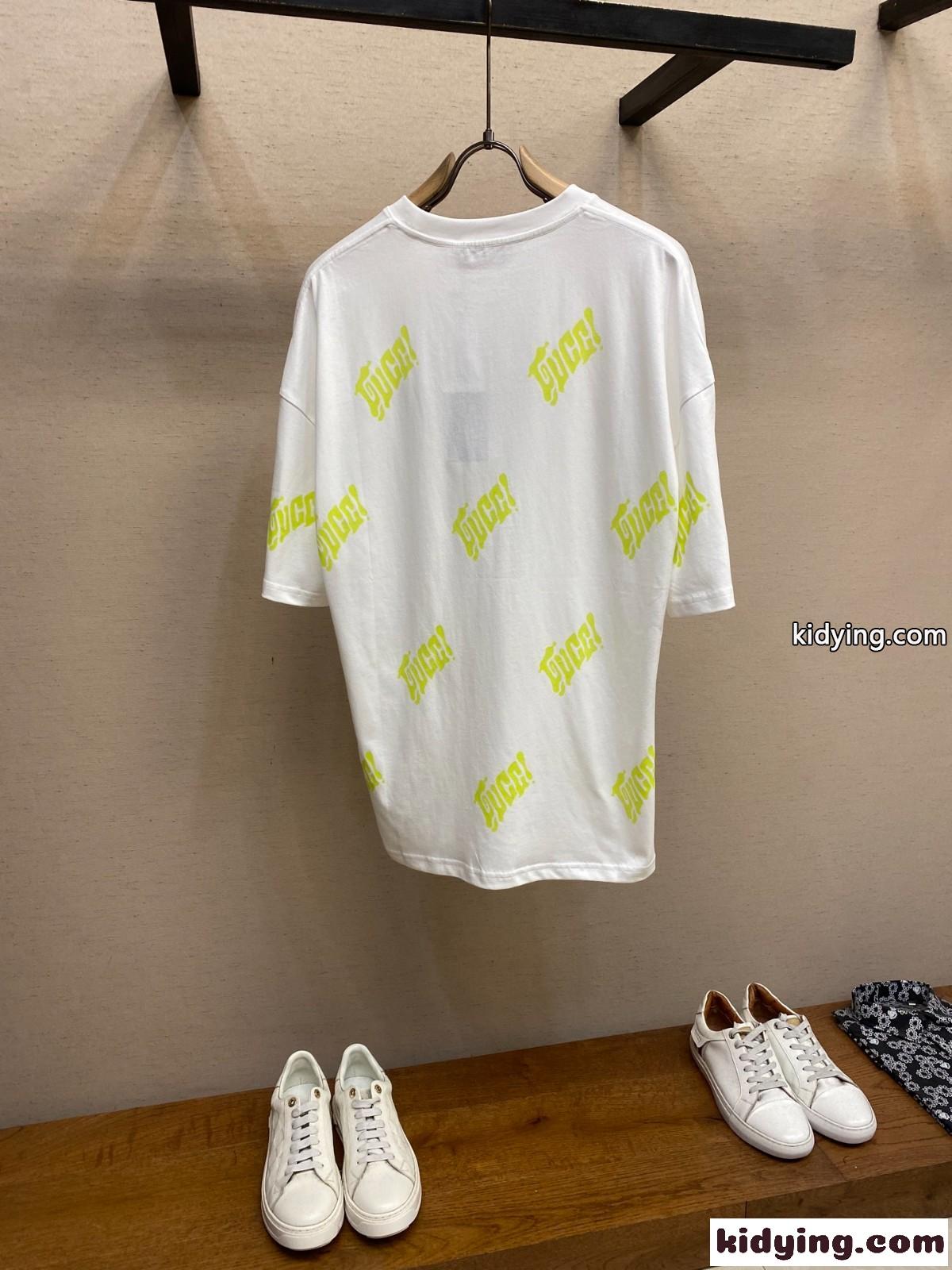 カジュアル ロゴプリント 半袖Tシャツ グッチ Tシャツ 偽物 コットン トップス-0