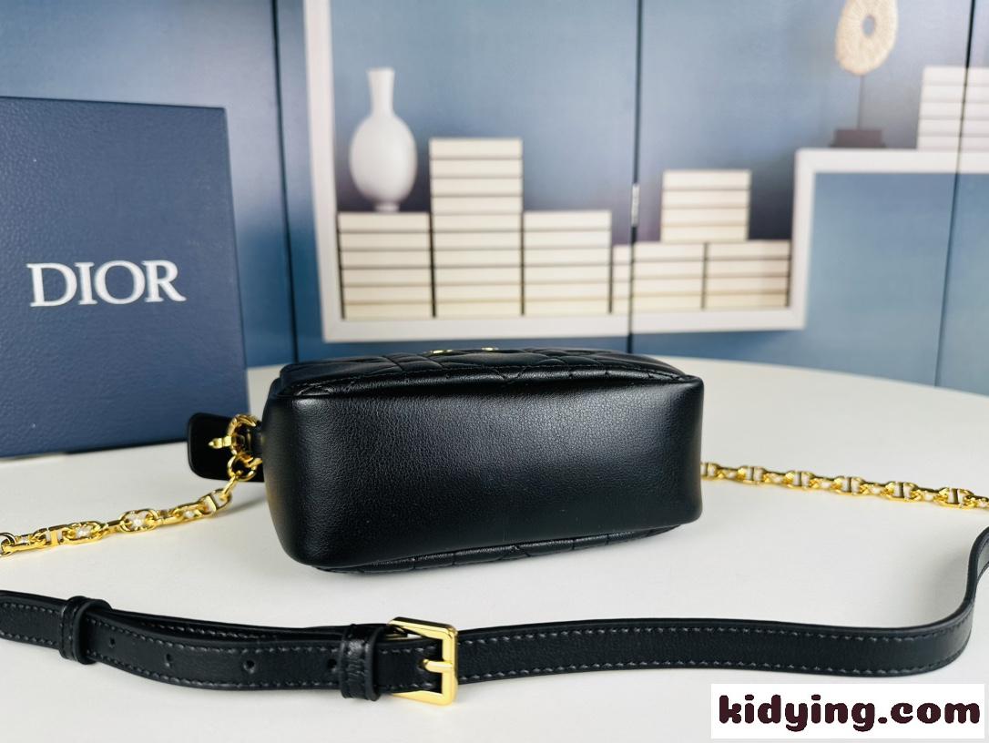 Dior Caro トップハンドル カメラバッグ スモール クリスチャン・ディオール バッグ コピー ブラック-0