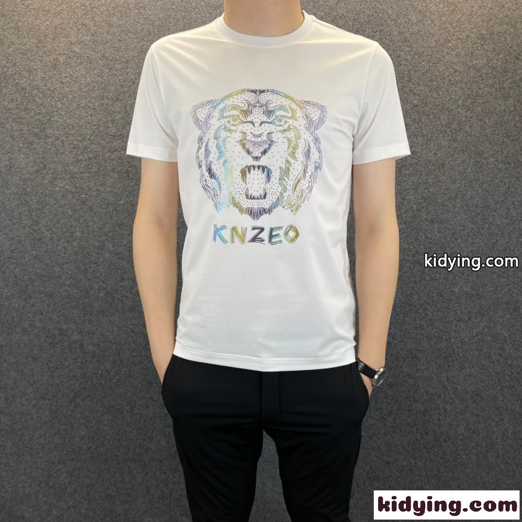 着心地いい 春夏 人気 タイガー ロゴ クルーネック メンズ 半袖 トップス ケンゾー tシャツ コピー カジュアル おしゃれ-2