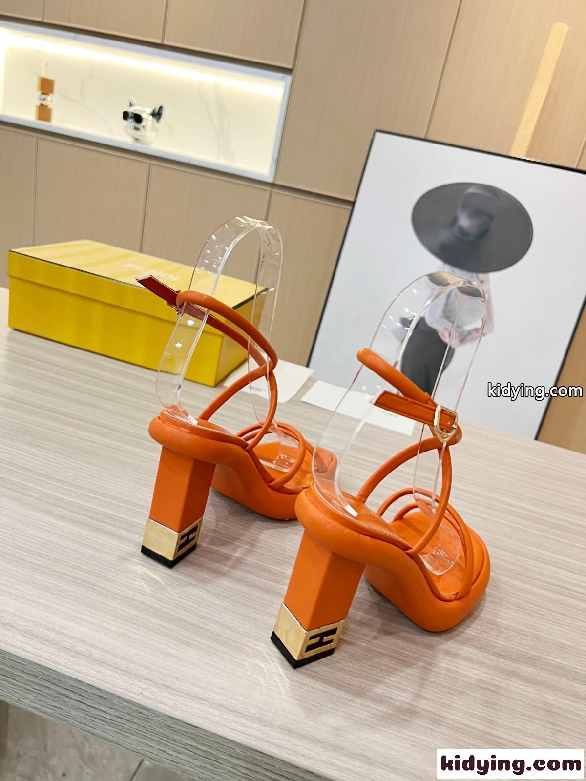 人気 シンプル フェンディ バゲットサンダル コピー レディース オレンジ-0