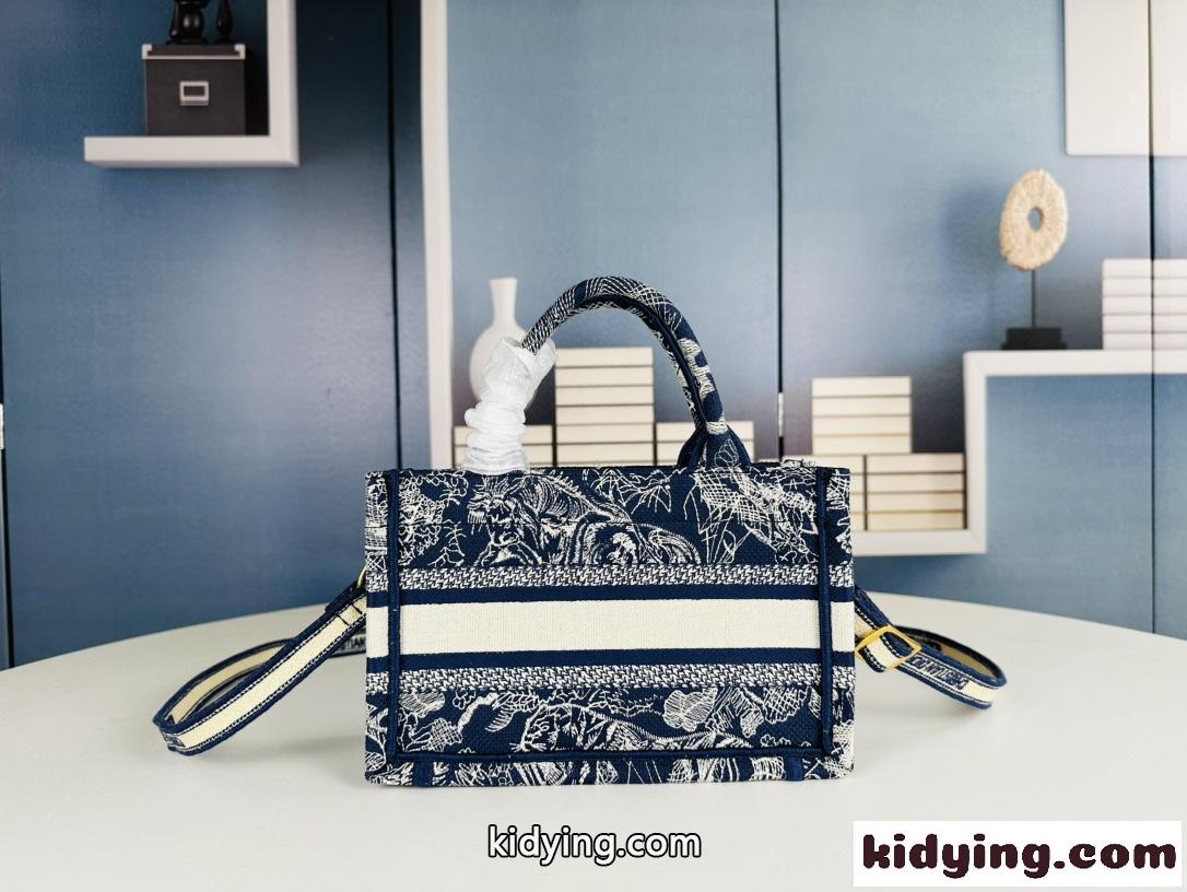 Dior Book Tote バッグ ミニ クリスチャン・ディオール バッグ コピー ブルー-1