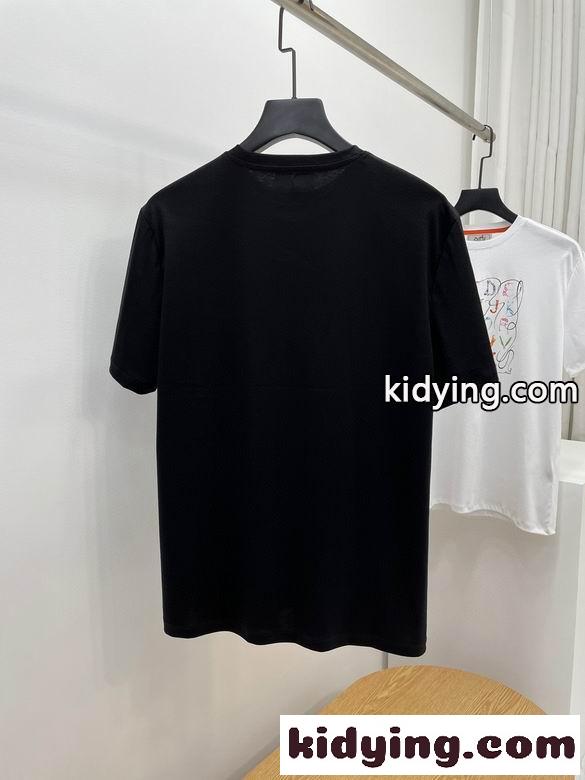 お洒落 プリント 人気 クルーネック エルメス 半袖tシャツ コピー 快適 カジュアル 定番 トップス-1
