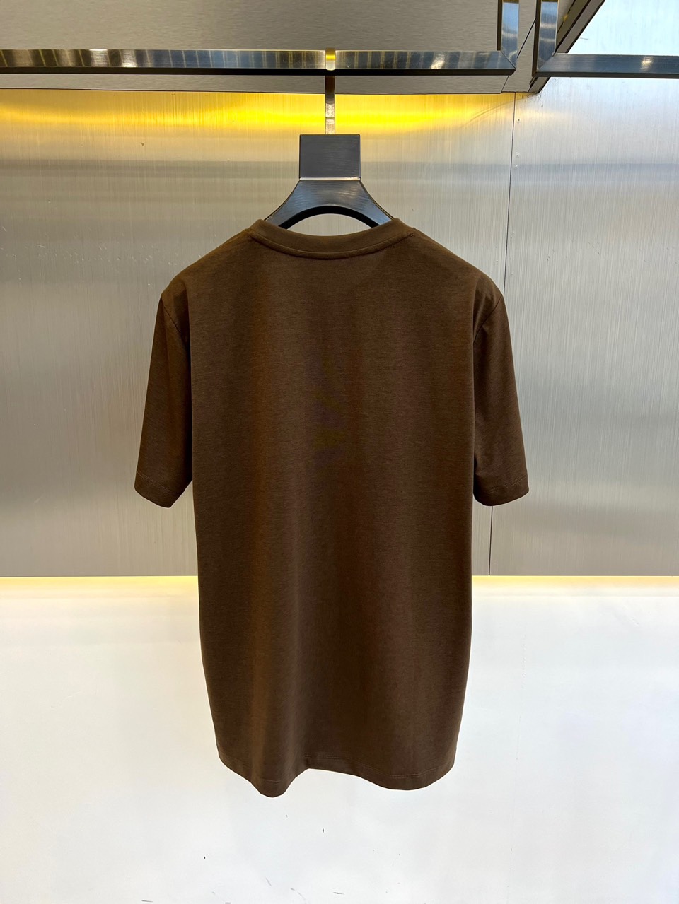 シンプル ロゴ入り クルーネック クリスチャン・ディオール 半袖Tシャツ コピー ブラウン-4