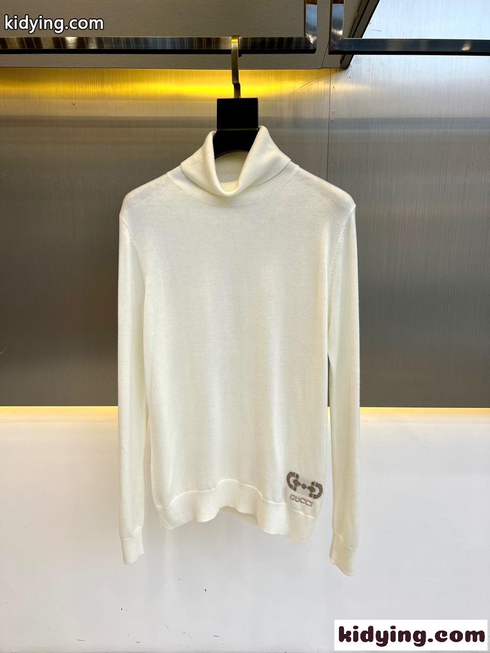 メンズ 定番 タートルネック ウール ニット グッチ セーター コピー ホワイト-0