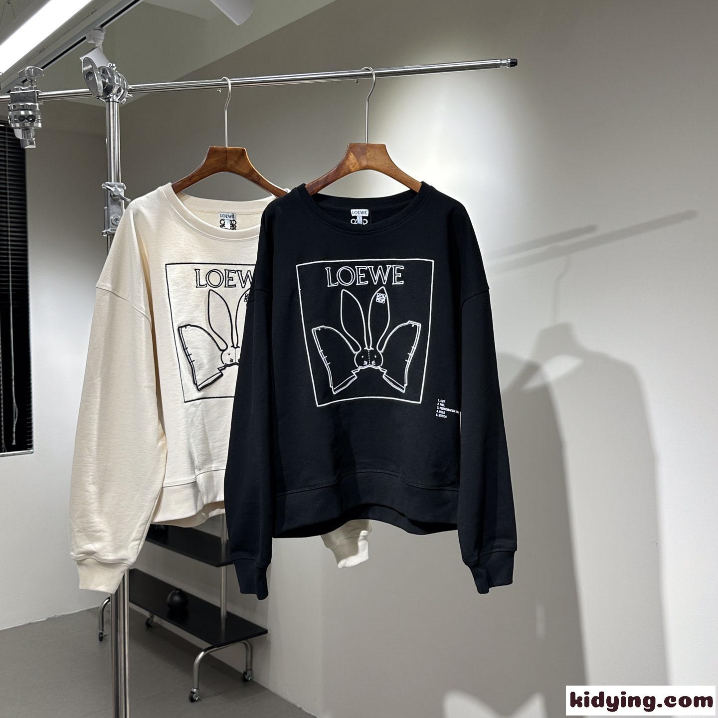 新作☆可愛い バニー スウェットシャツ ロエベ パーカー コピー クルーネック-0