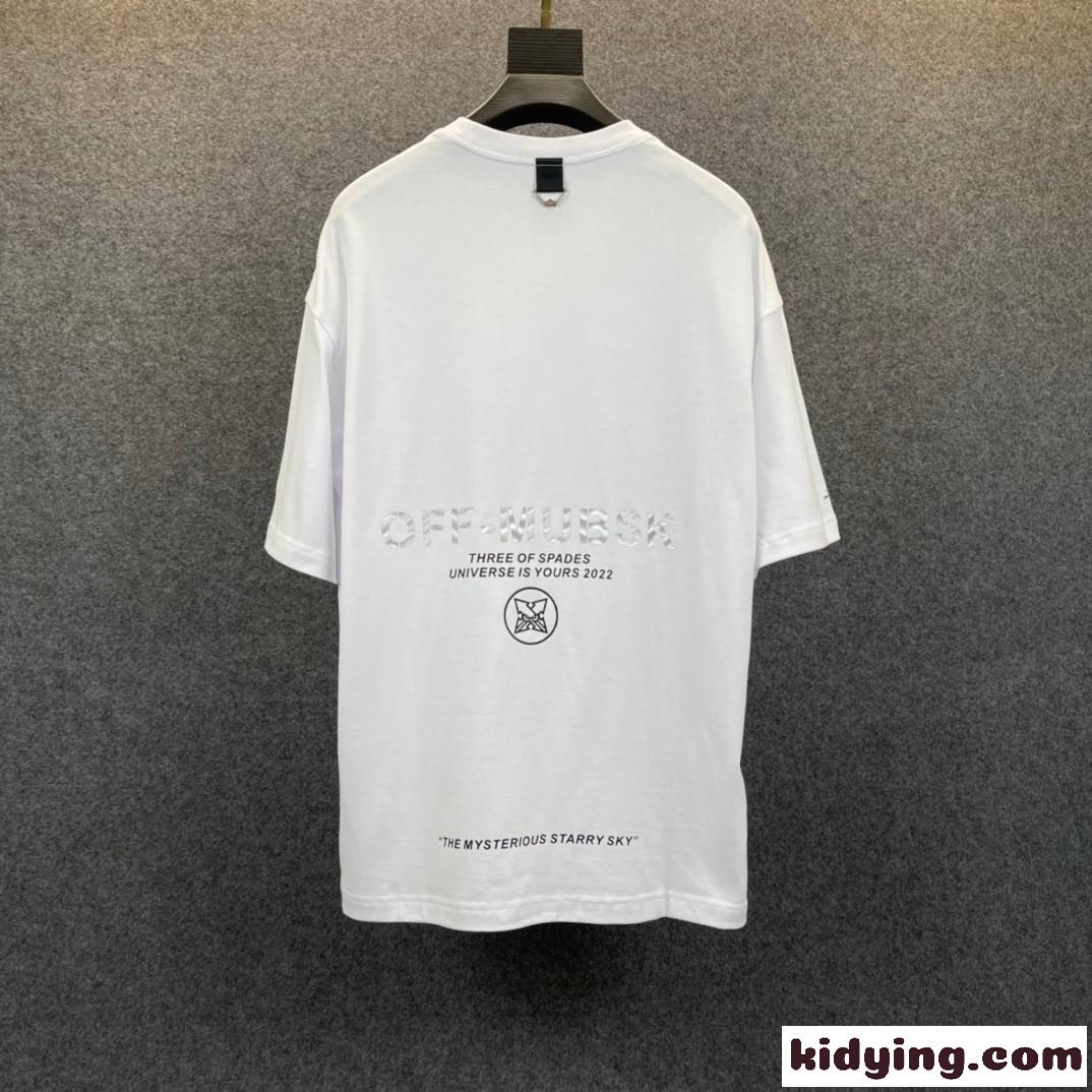 カジュアル ストリート系 コットン 快適 クルーネック オフホワイト tシャツ コピー 春夏 半袖 トップス-3