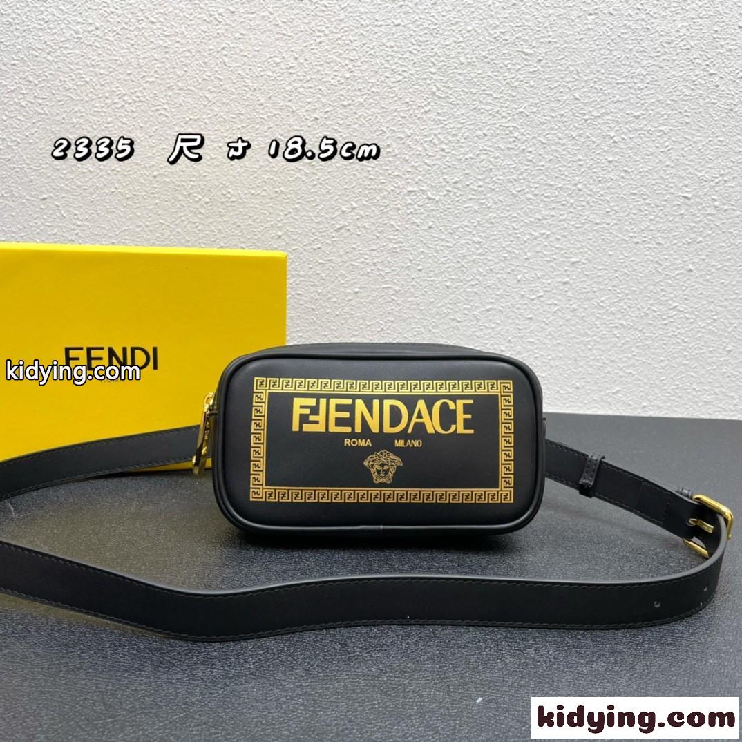 FENDI×Versace☆FENDACE フェンダーチェ ロゴ フェンディ バッグ 人気 コピー ショルダーバッグ-0