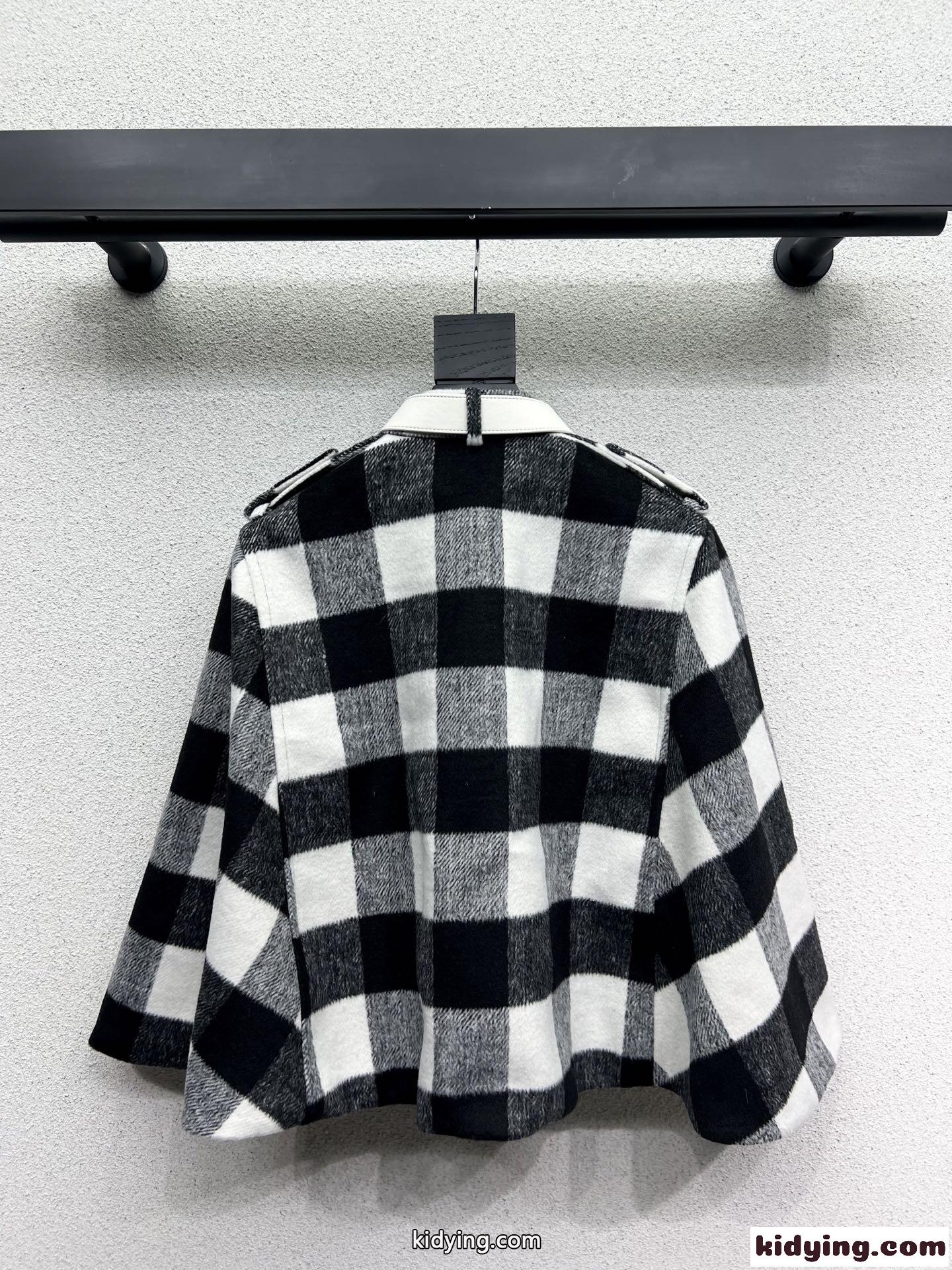 ダブルフェイス チェックケープ ルイ・ヴィトン ジャケット コピー レディース-3