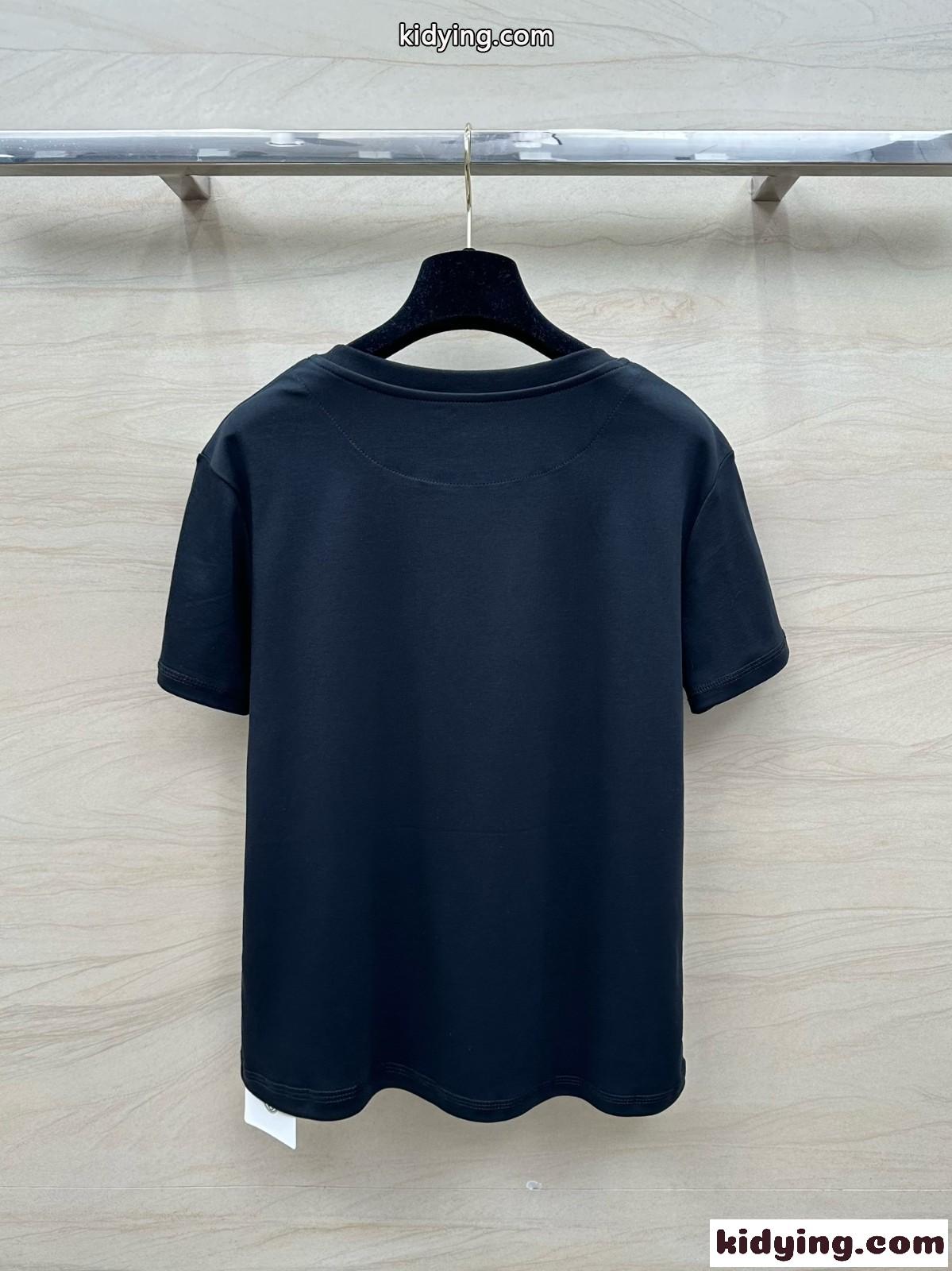 大人気 使い勝手の良い 半袖Tシャツ エルメス Tシャツ コピー ブラック-4