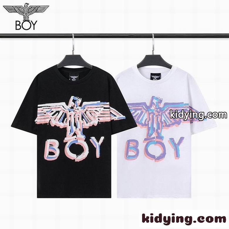 おしゃれ 定番 ストリート系 プリント クルーネック ボーイロンドン 半袖Tシャツ コピー 春夏 トップス ホワイト ブラック-0