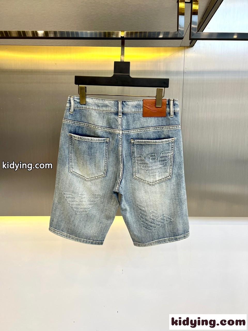 ストレッチ デニム ショートパンツ アルマーニ ジーンズ 偽物 メンズ-1