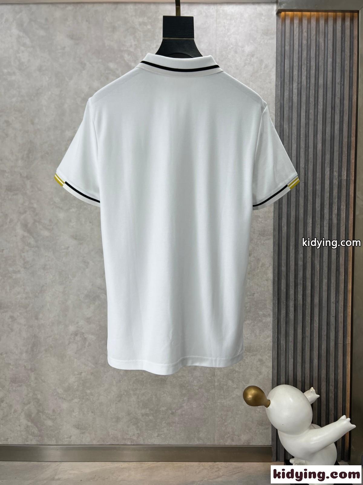 洗練された カジュアル ロエベ Tシャツ 偽物 半袖 ポロシャツ ホワイト-1