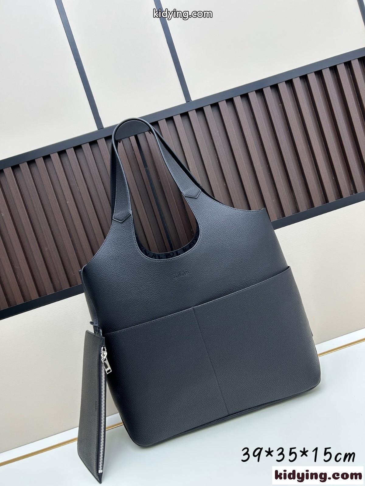 Dior Privé トートバッグ クリスチャン・ディオール バッグ コピー メンズバッグ ブラック-1