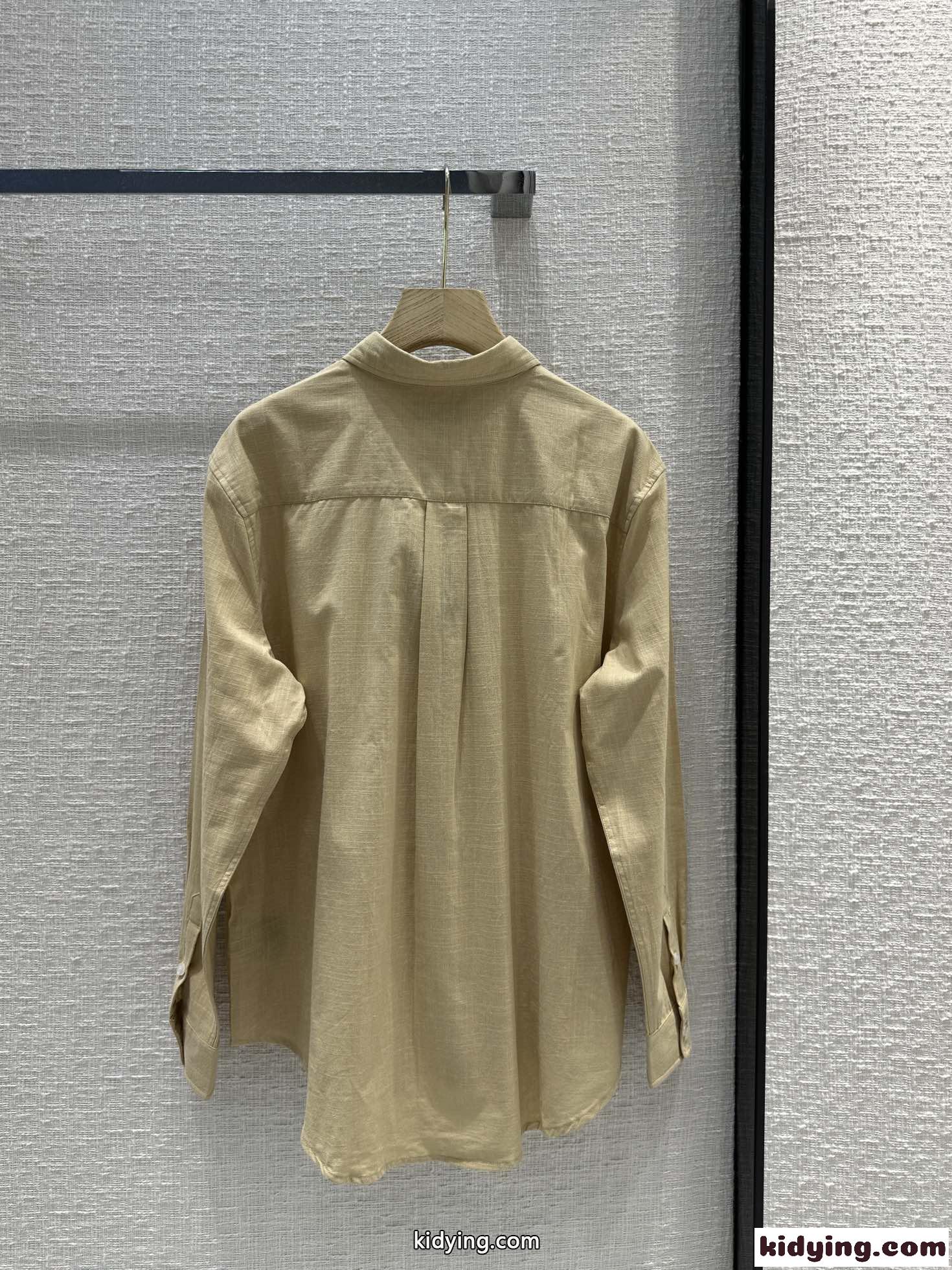カジュアル ゆったり 刺繍入り ラルフローレン シャツ コピー カーキ-4