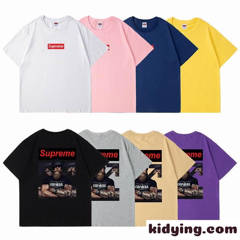 全8色 定番 人気 インパクト プリント ゆったり クルーネック カジュアル シュプリーム tシャツ コピー 半袖 春夏 トップス-1