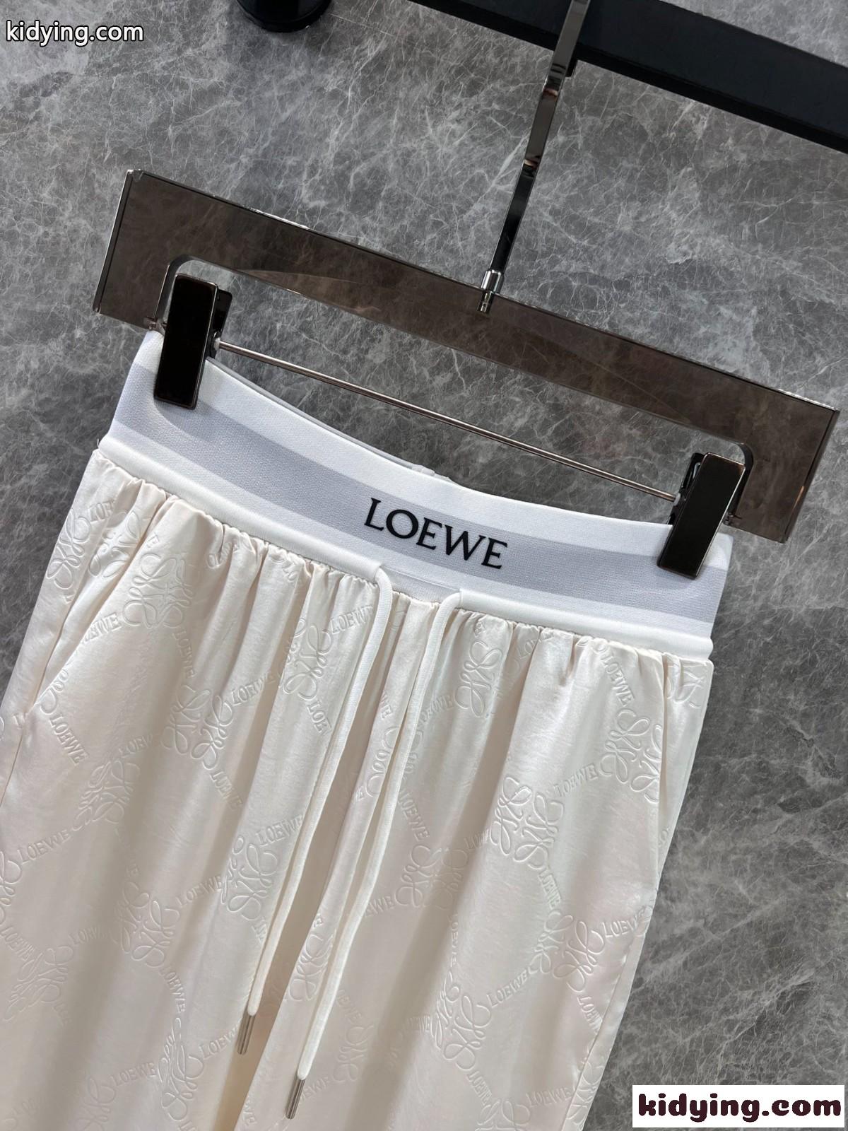 上品 ロゴ カジュアルパンツ ロエベ パンツ コピー ロングパンツ ベージュ-3