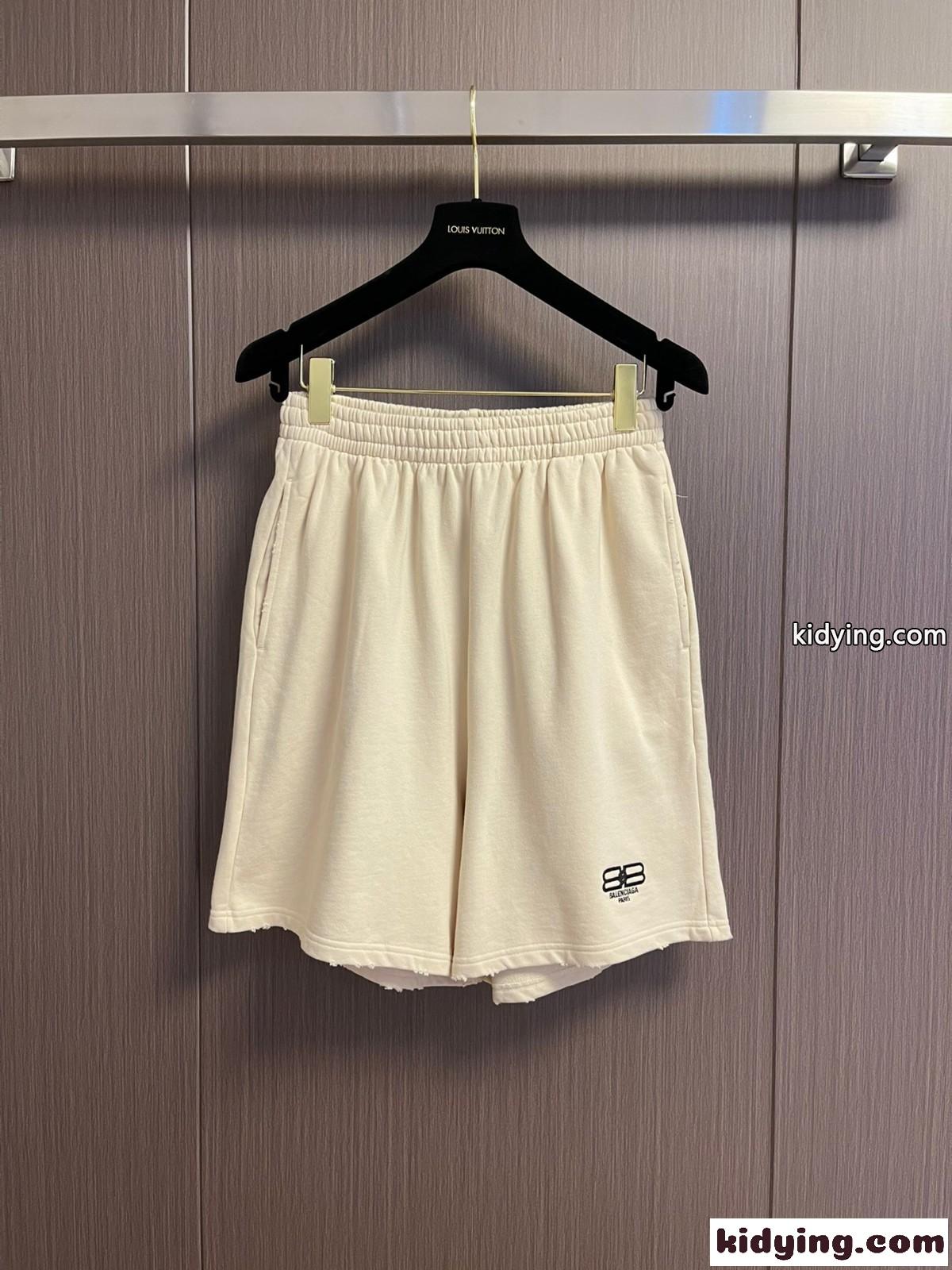 シンプル ロゴ 刺繍 カジュアル バレンシアガ パンツ コピー 人気 ショーツ-0