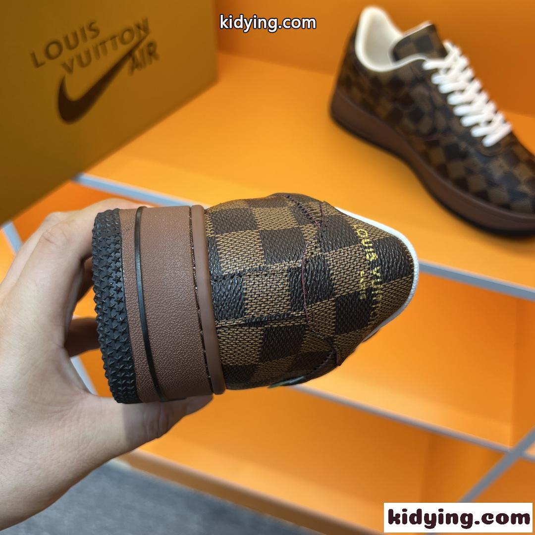 飽きのこない チェック 人気 LV x OFF-WHITE x Nike メンズ スポーツシューズ オフホワイト スニーカー コピー-3