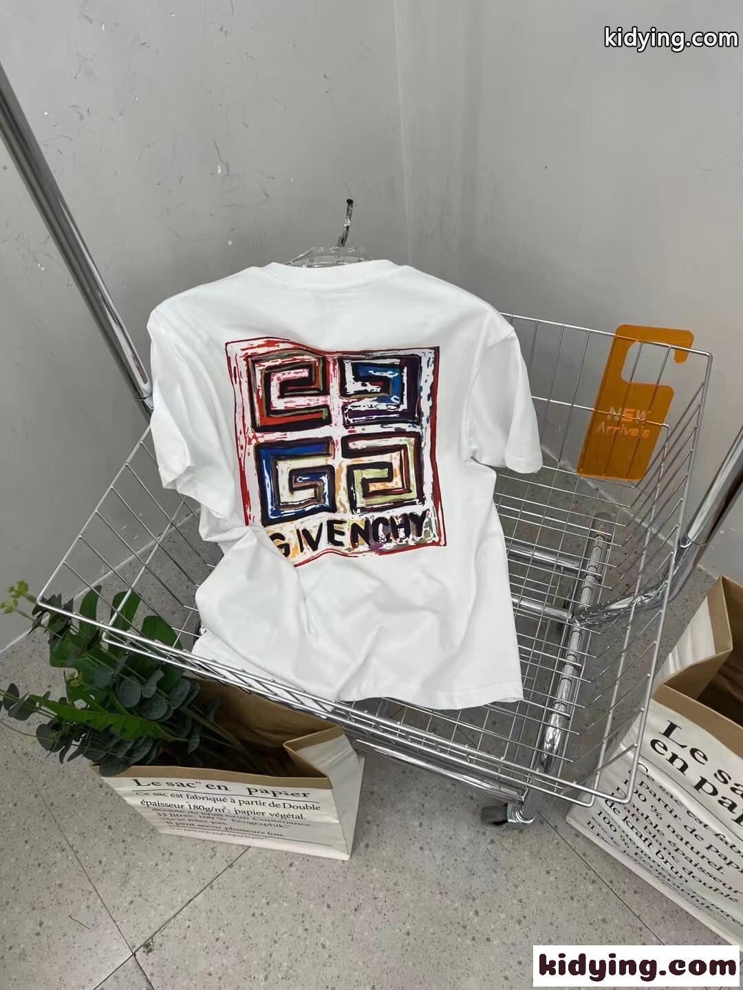 ジバンシィ Tシャツ コピー 半袖 クルーネック 着心地いい ロゴプリント カジュアル おしゃれ-2