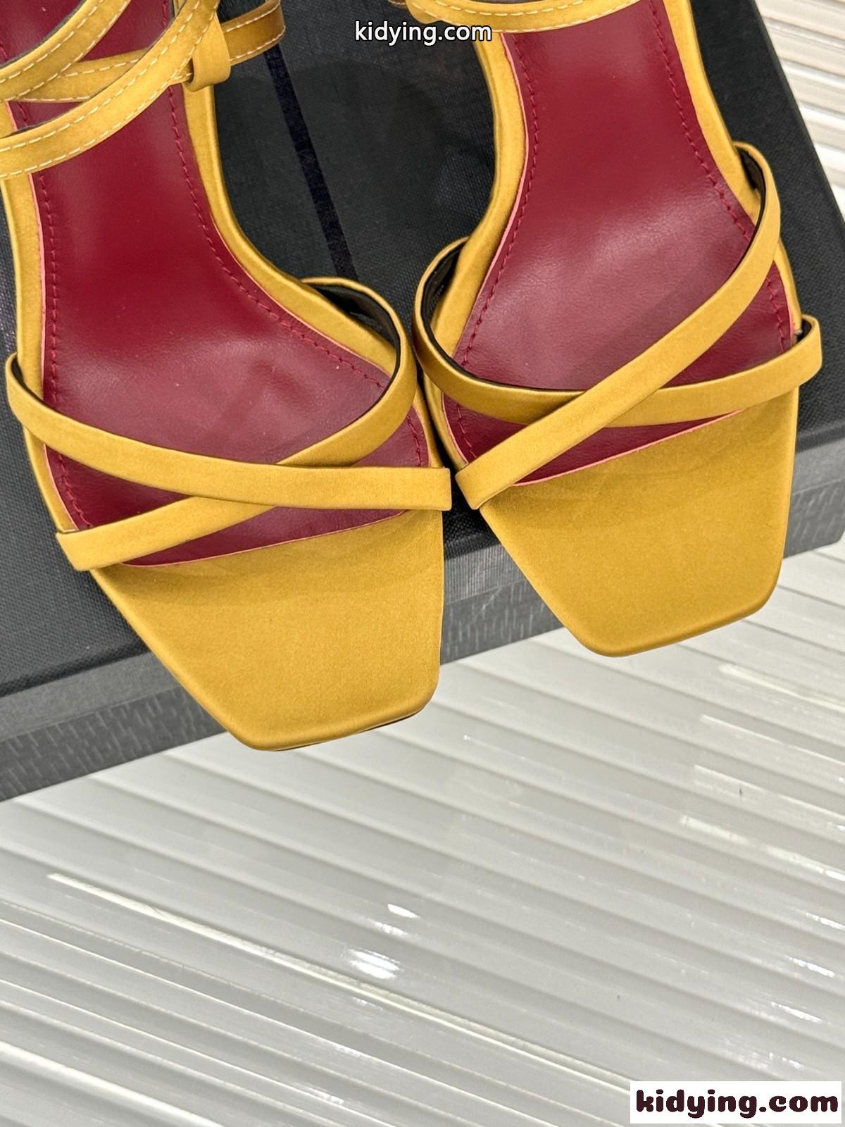 エレガント YSL オピウム サンダル イヴ・サンローラン コピー イエロー-3