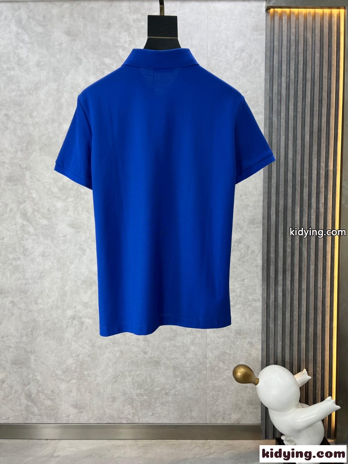 洗練された サルヴァトーレ・フェラガモ 半袖Tシャツ コピー ポロシャツ ブルー-1