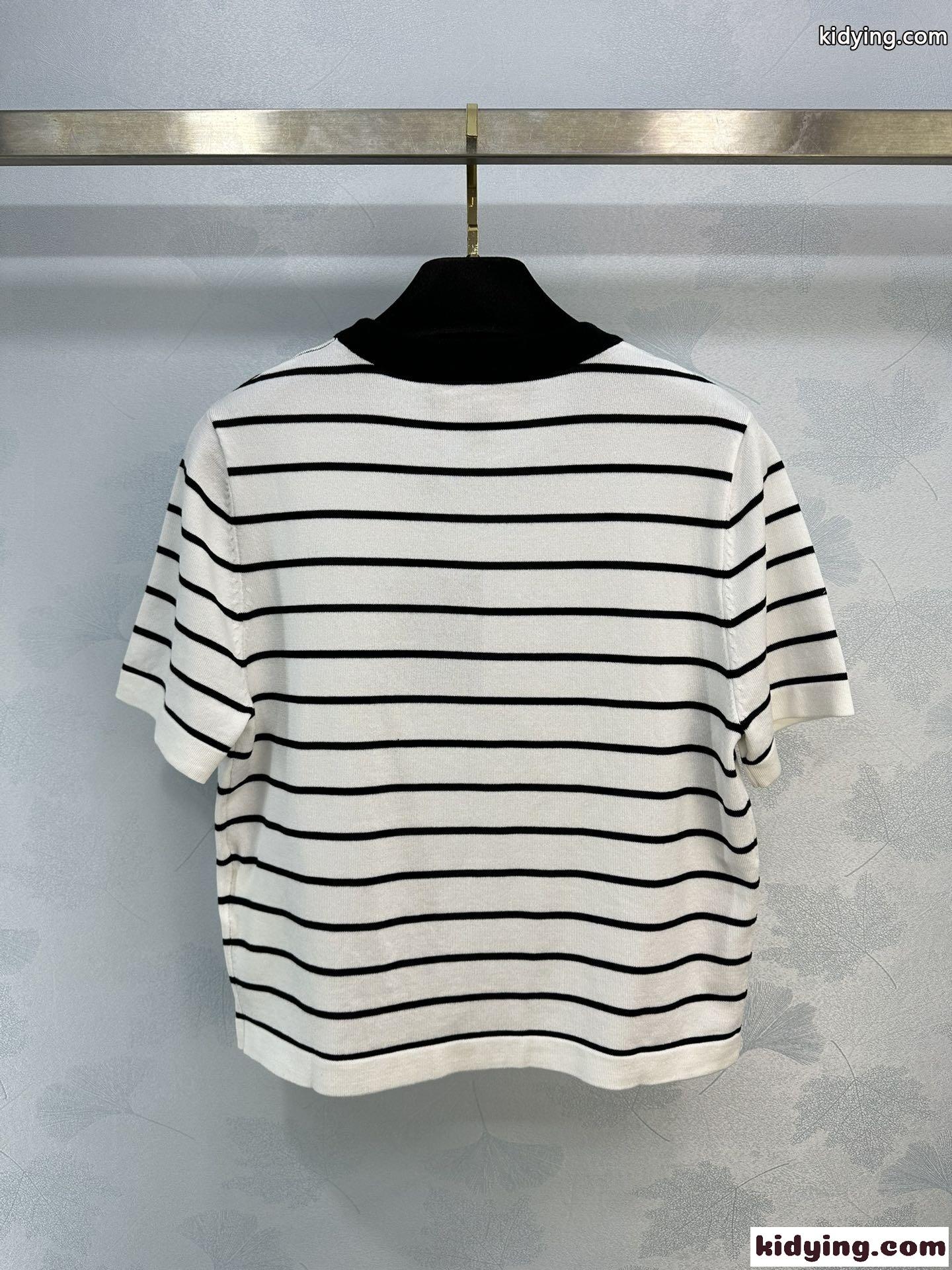 ストライプアンカークロップトップ ルイ・ヴィトン Tシャツ 偽物 カジュアル-4