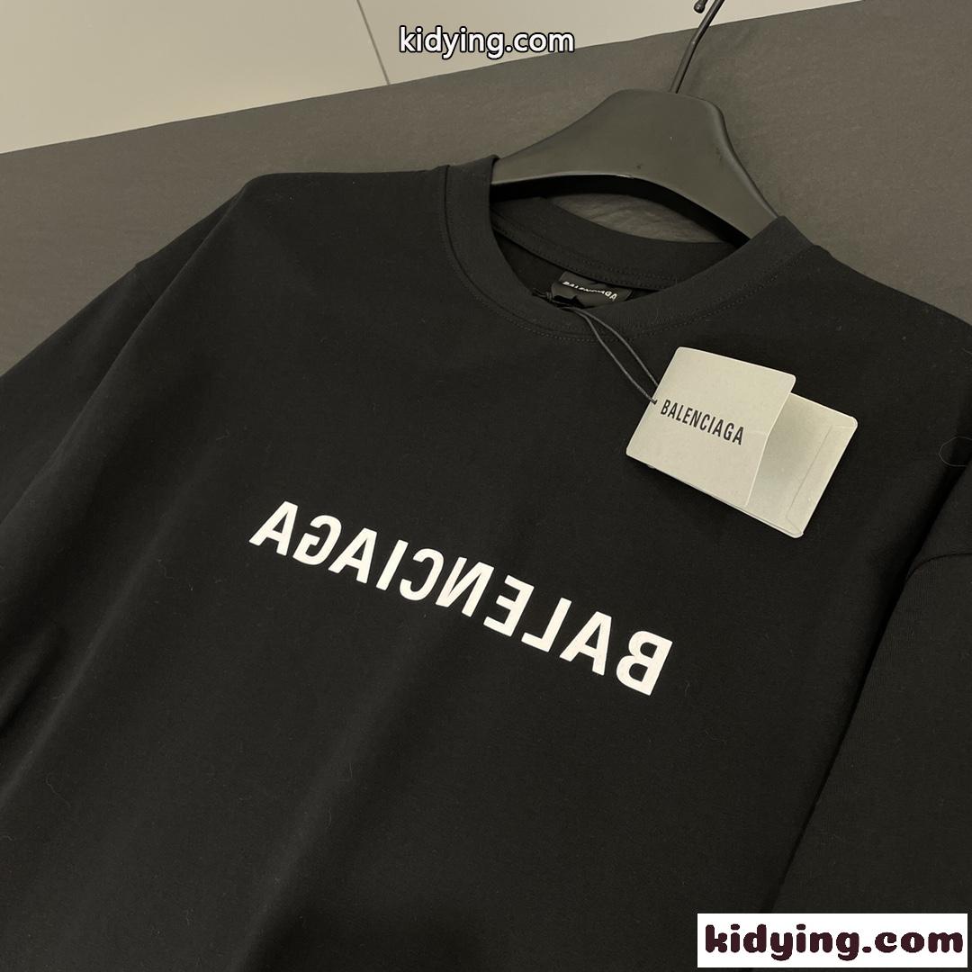 シンプル MIRROR ロゴ 半袖Tシャツ バレンシアガ Tシャツ コピー ユニセックス ファッション-2