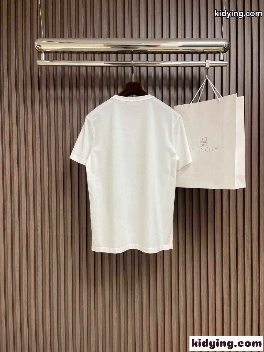 シンプル 刺繍入り エルメス Tシャツ コピー クルーネック 半袖トップス-1