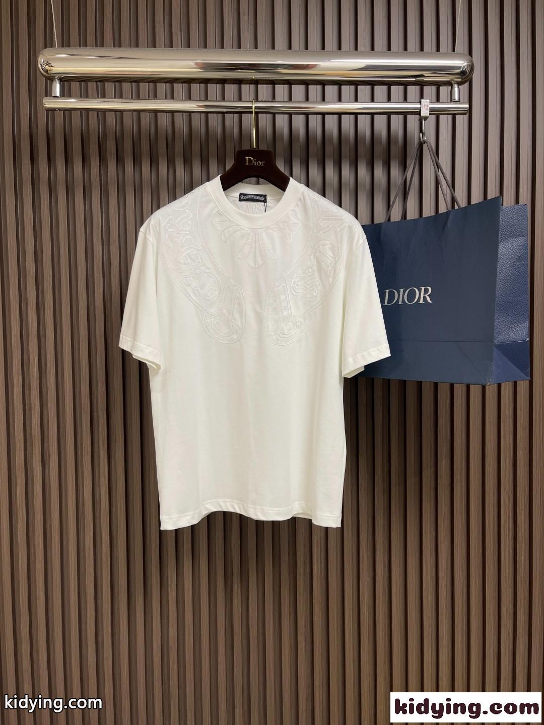 シンプル おしゃれ クルーネック 半袖Tシャツ クロムハーツ Tシャツ 偽物 コットン-1