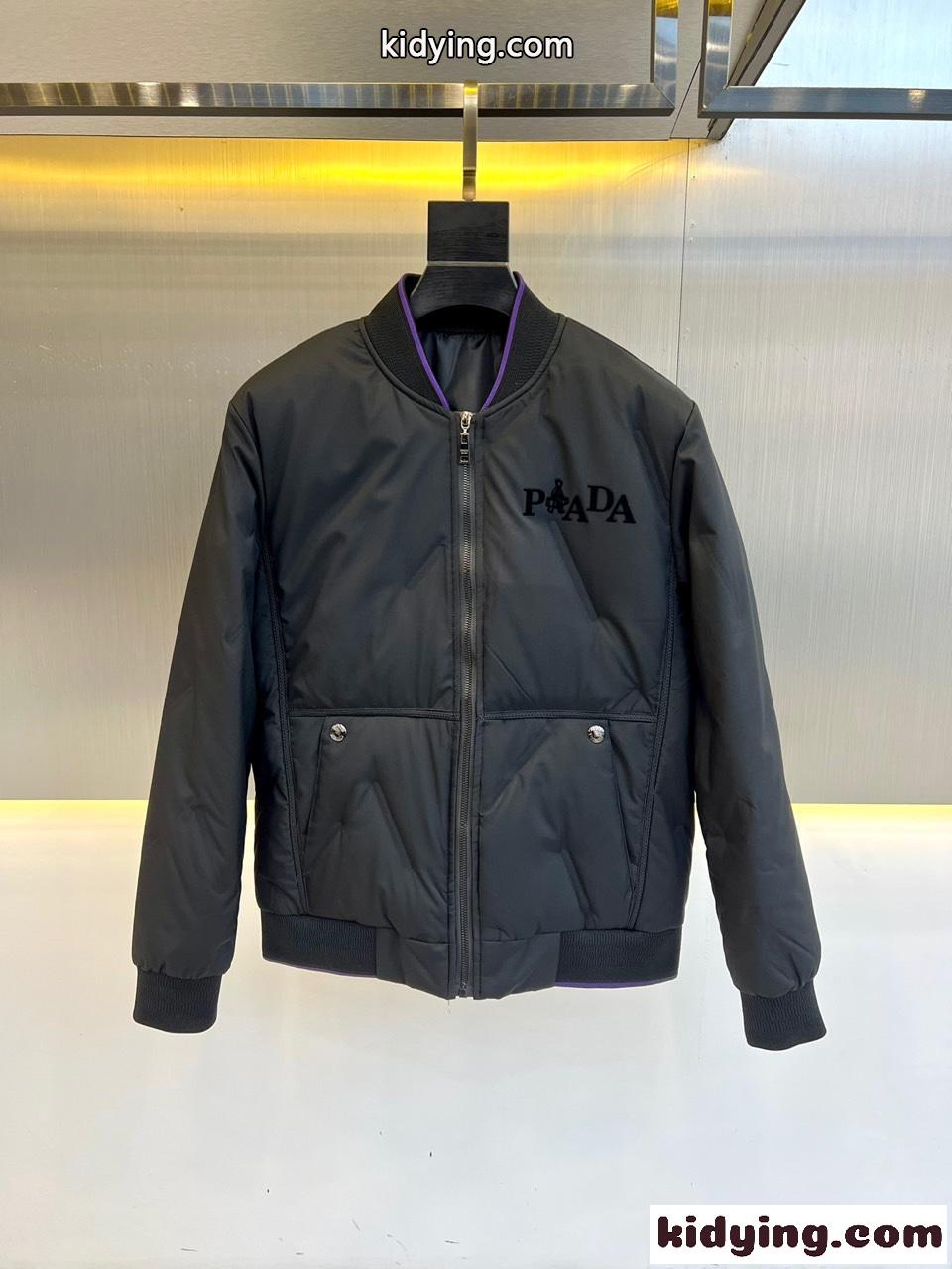 上品 カジュアル プラダ ダウンジャケット コピー メンズ アウター ブラック-1