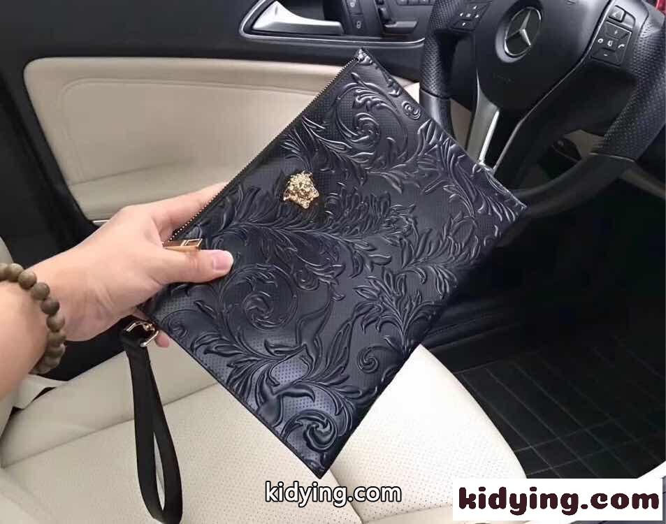 ファッション 型押し 高級 高品質 カジュアル ヴェルサーチェ バッグ コピー メンズ  クラッチバッグ ストラップ 手持ち-0