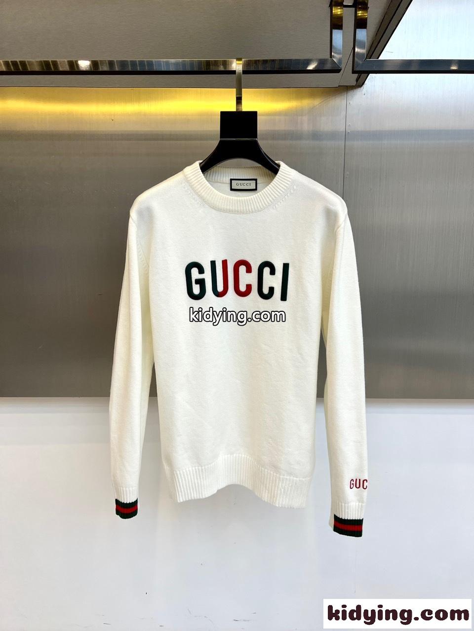 定番 合わせやすい クルーネックニット グッチ セーター 偽物 トップス ホワイト-0