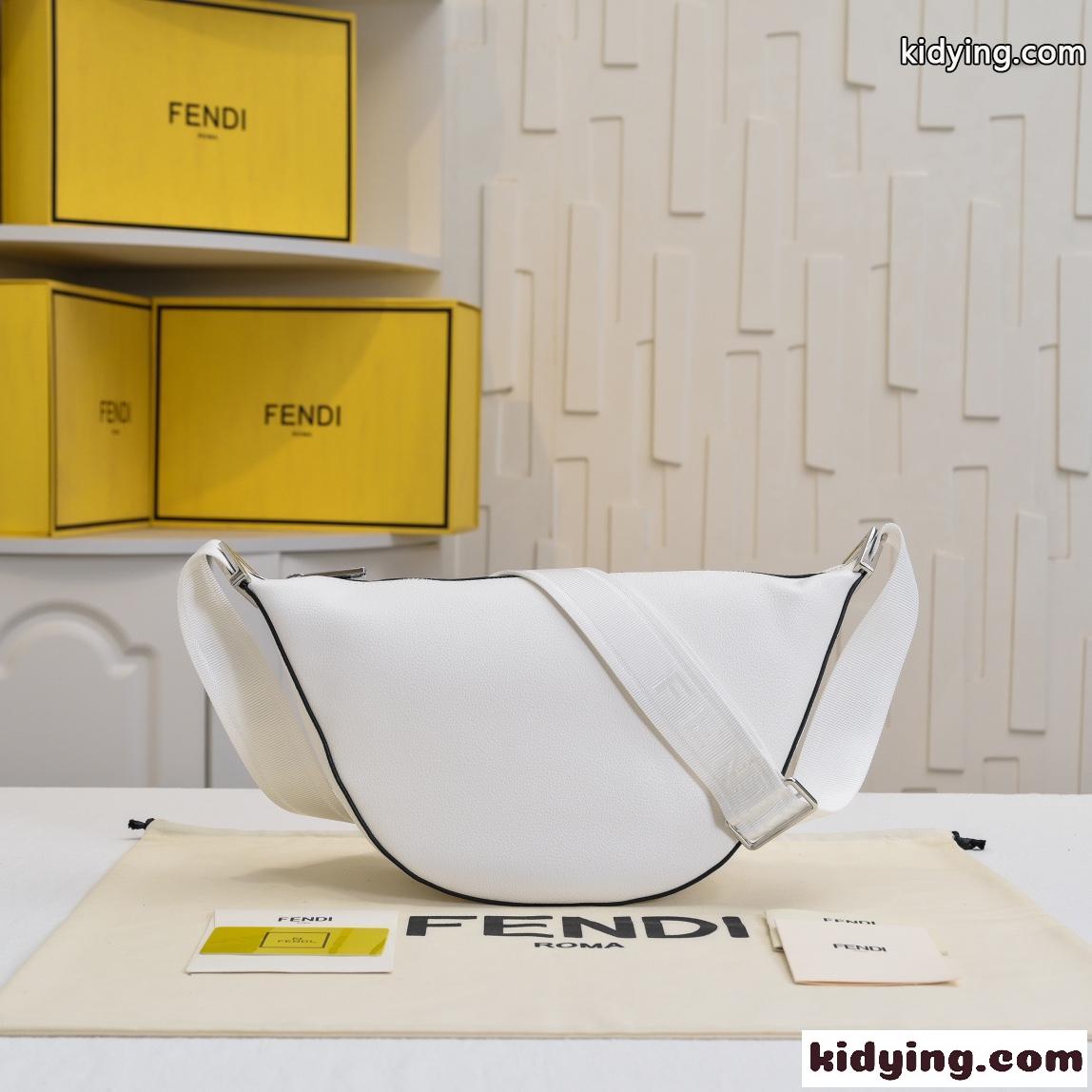 Fendi Roma レザー フェンディ メロン スモール スーパーコピー ショルダーバッグ ホワイト-2