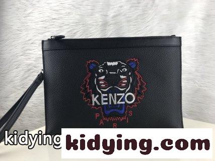 KENZO（ケゾン ）Tiger刺繍のバッグ ケンゾー バッグ 人気 コピー  皮紋がはっきりしていて 皮の光沢が非常によく見えます-3