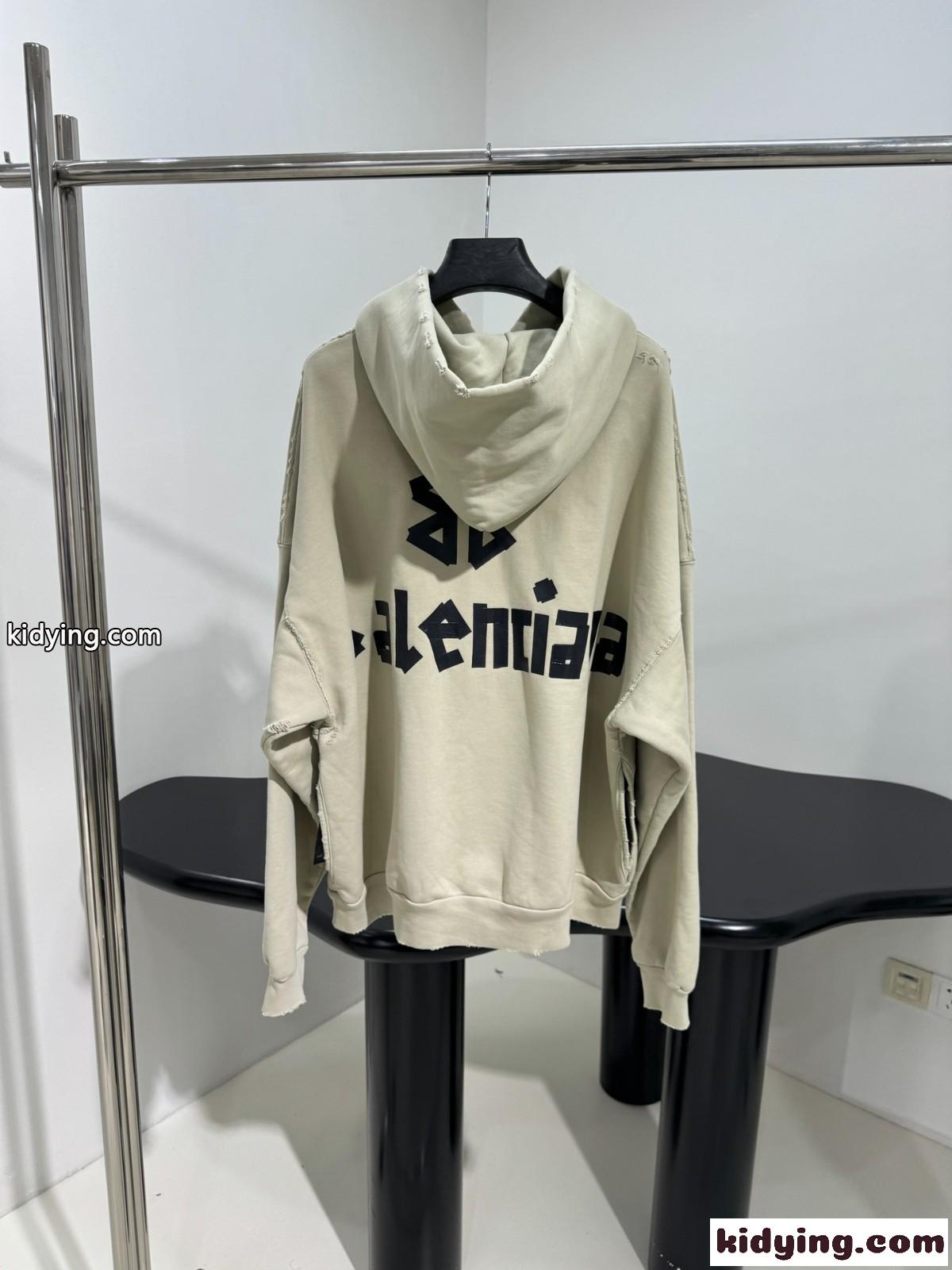 ストリート ロゴプリント バレンシアガ パーカー コピー オーバーサイズ ユニセックス-1