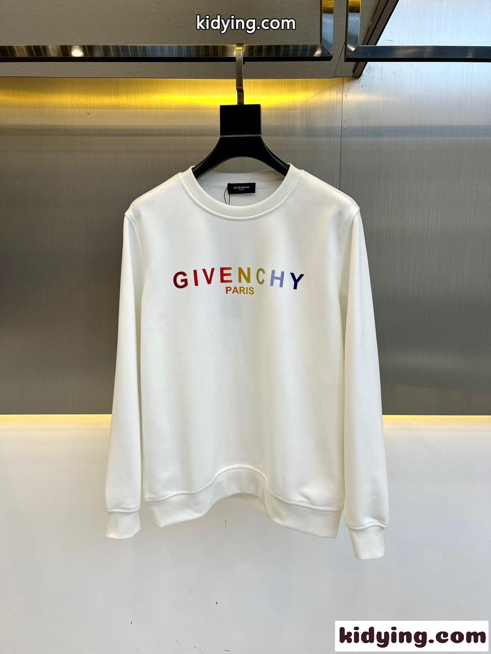 シンプル グラデーションロゴ ジバンシィ Tシャツ コピー クルーネック スウェットシャツ-0