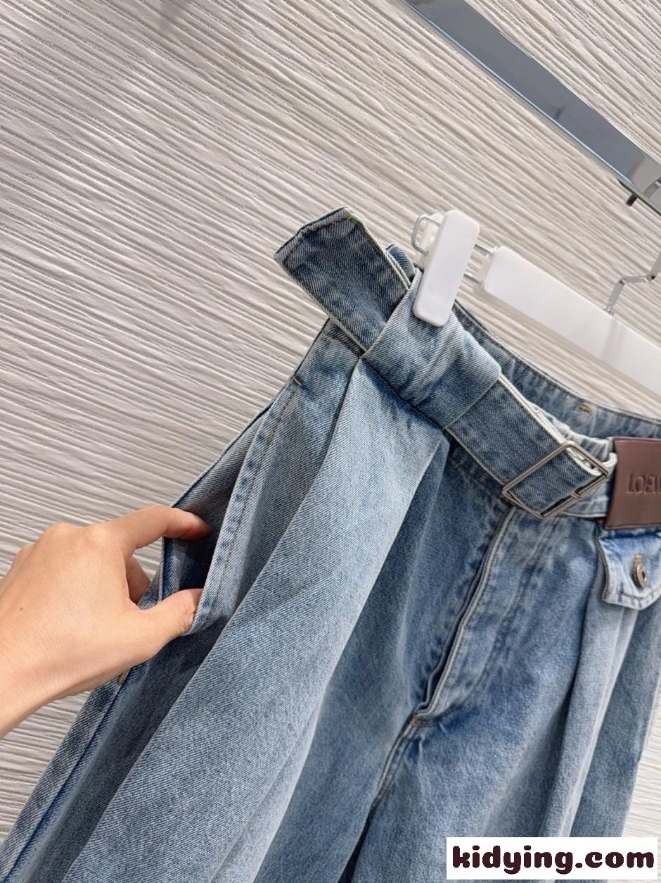 LOEWE ジーンズ ロエベ ベルト付き デニムパンツ スタイリッシュ カジュアル-2