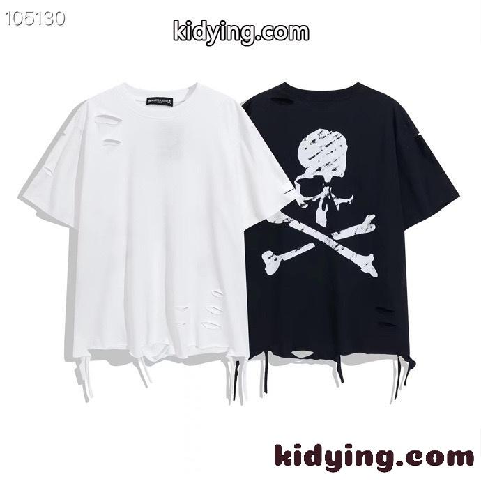 ストリート系 かっこいい おしゃれ ダメージ 個性的 切りっぱなし裾 マスターマインド・ジャパン 半袖Tシャツ コピー-2