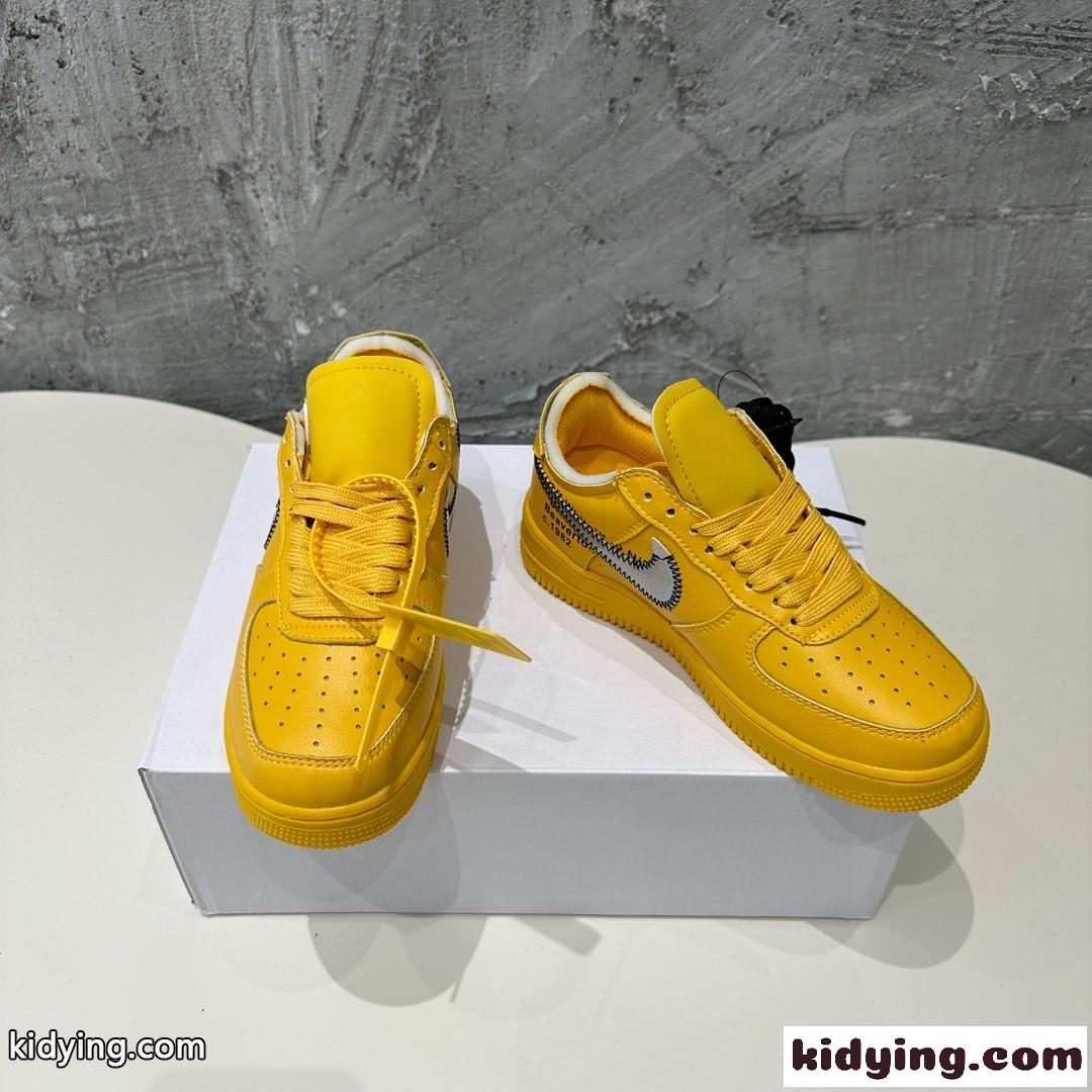大人気 OFF-WHITE X Air Force 1 オフホワイト スニーカー コピー イエロー-1