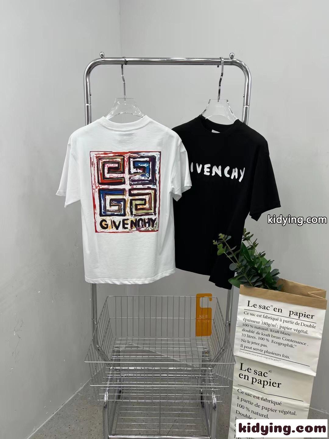 ジバンシィ Tシャツ コピー 半袖 クルーネック 着心地いい ロゴプリント カジュアル おしゃれ-0