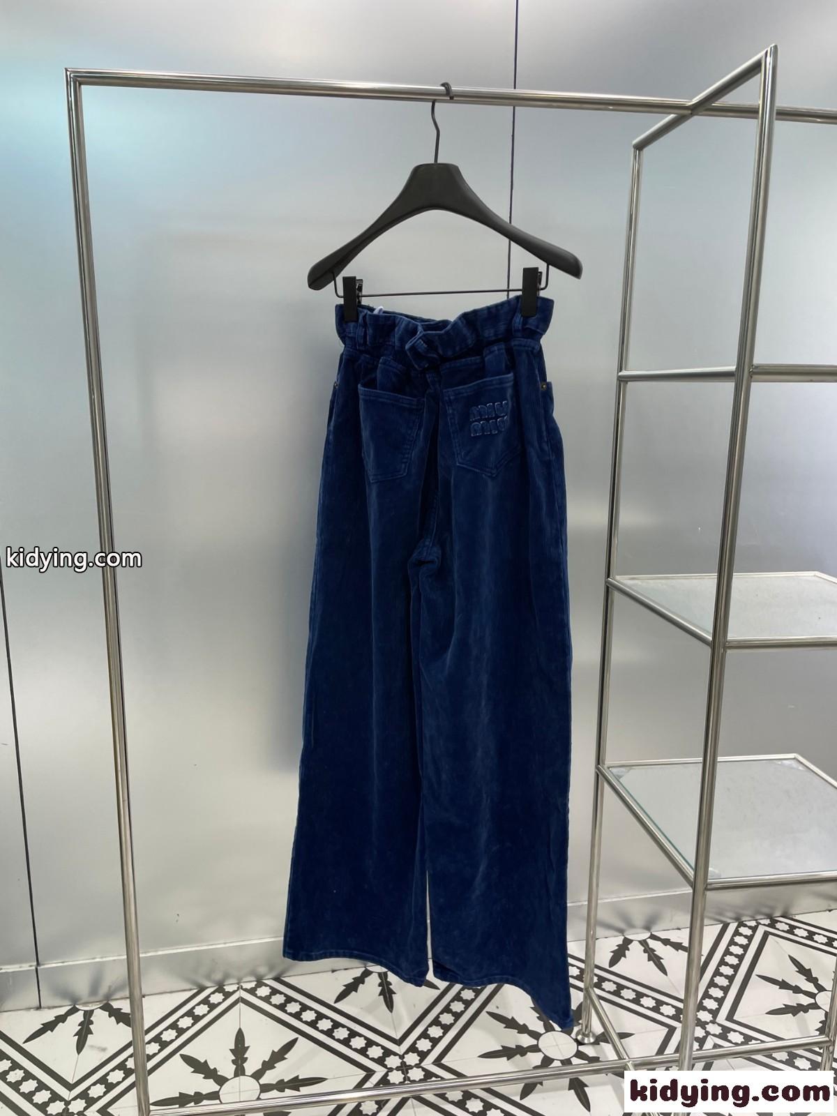 ウォッシュドコーデュロイ パンツ ミュウミュウ パンツ コピー レディース-2