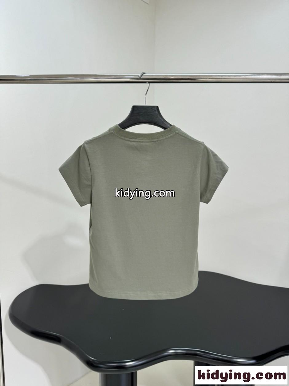 シンプル ロゴ刺繍 クルーネック バレンシアガ Tシャツ コピー 半袖Tシャツ-1