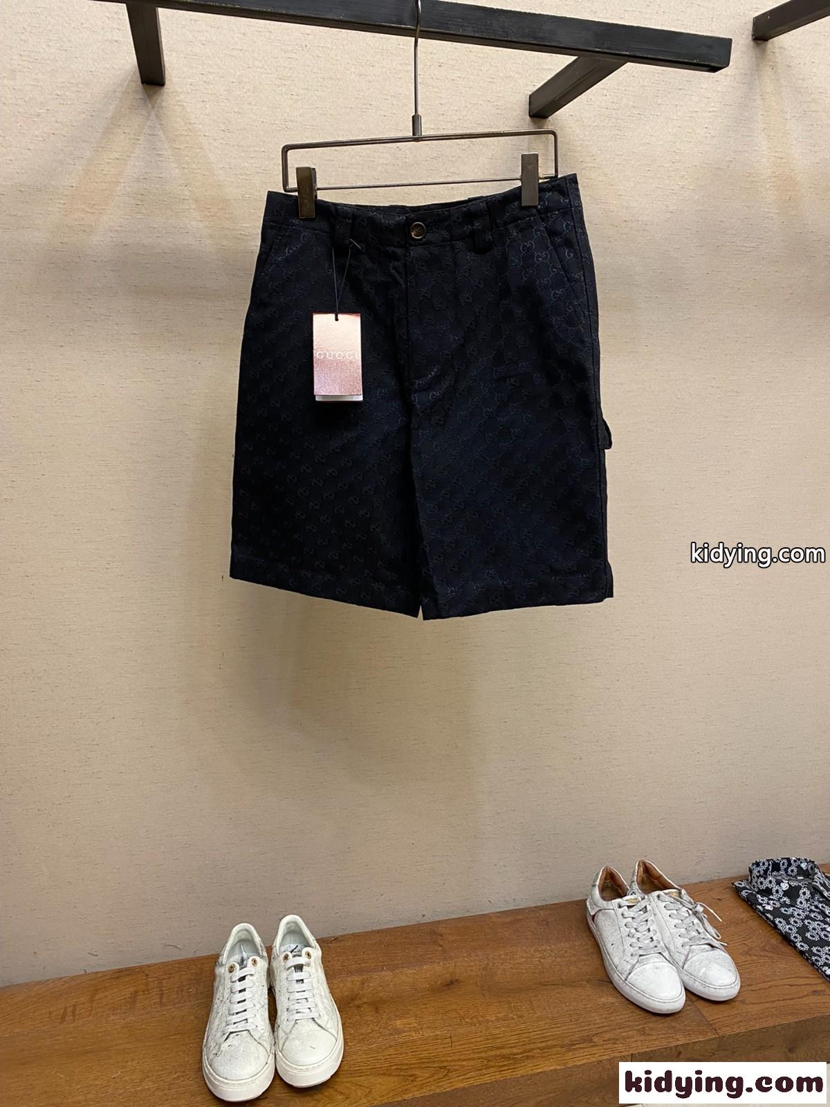 GGキャンバス ショートパンツ グッチ パンツ コピー ショーツ ブラック-1