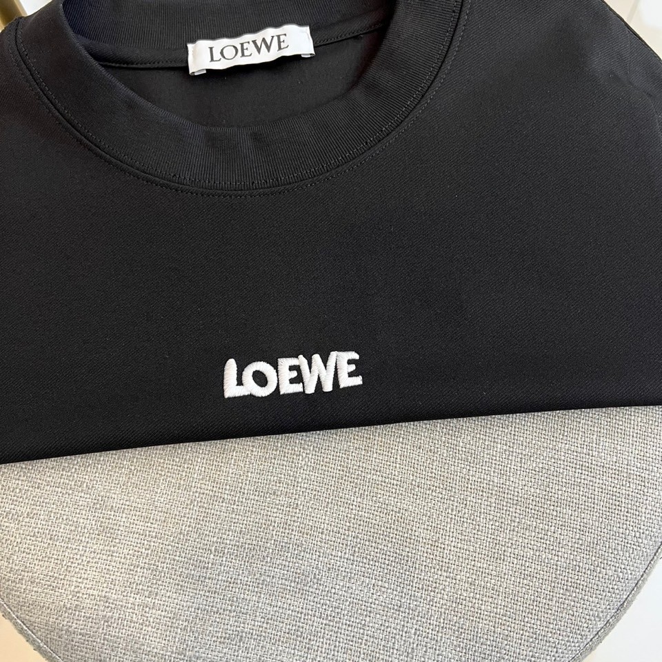 カジュアル 合わせやすい ロエベ Tシャツ 偽物 半袖トップス ブラック-2