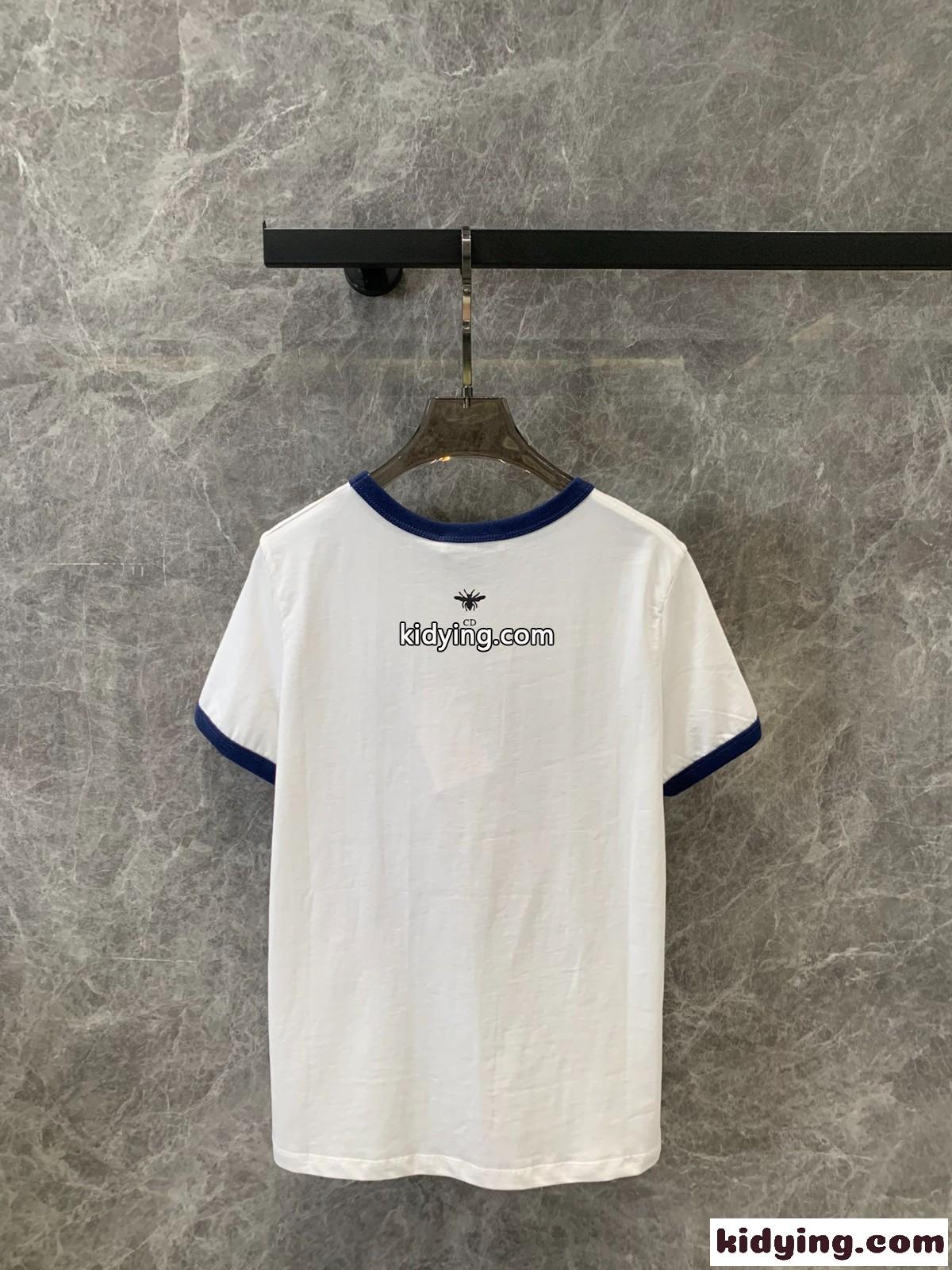 クリスチャン・ディオール Tシャツ コピー 人気 Miss Dior コットン 半袖Tシャツ-1
