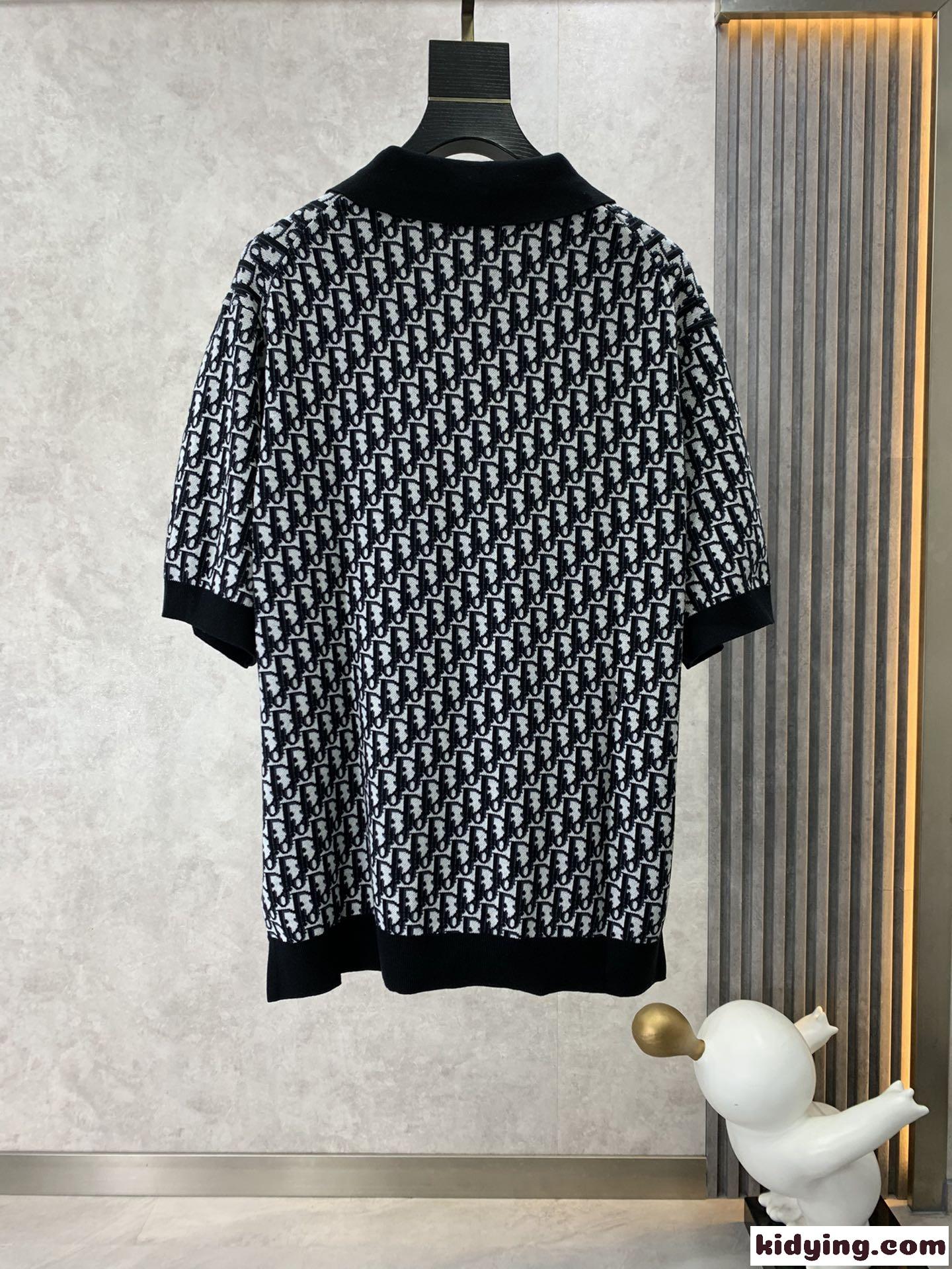 ディオール オブリーク コットン プリントポロシャツ クリスチャン・ディオール Tシャツ コピー メンズ-1