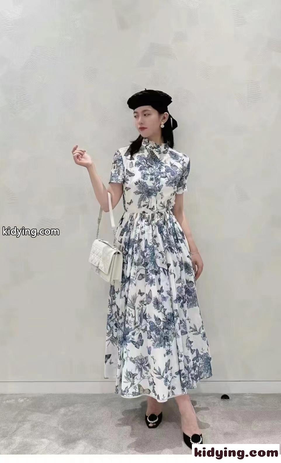 清楚系 女子力UP プリント シャツドレス クリスチャン・ディオール ワンピース コピー-3