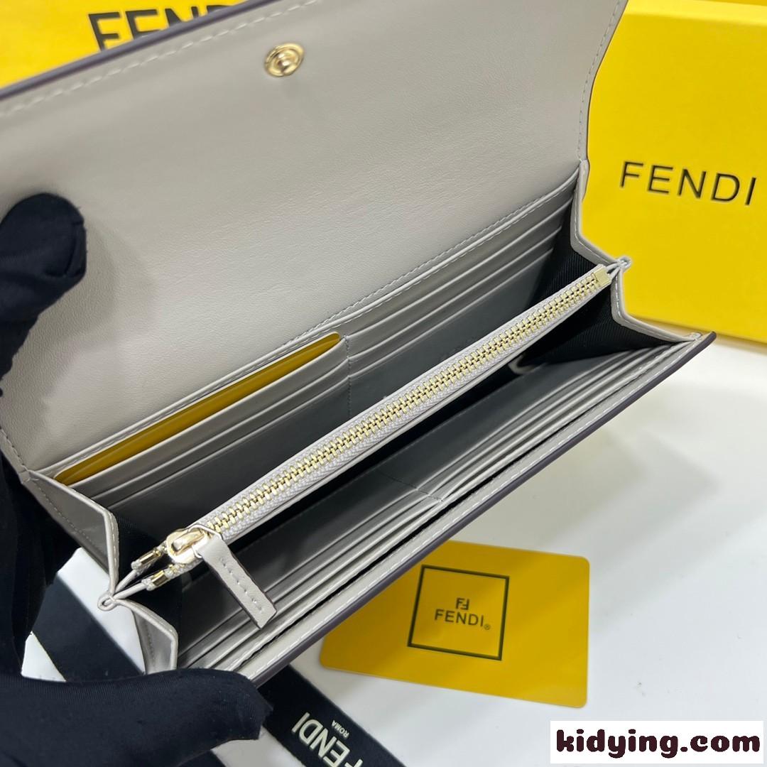 FENDI ROMA コンチネンタル財布 フェンディ 財布 人気 コピー ウォレット グレー-0