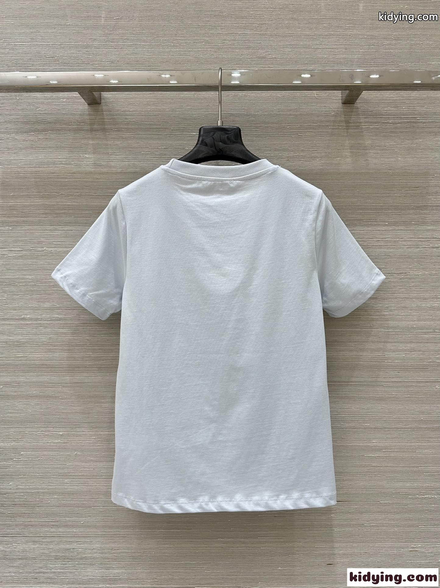 コットンジャージー CAPRICORNTシャツ クロエ Tシャツ スーパーコピー ブルー-4